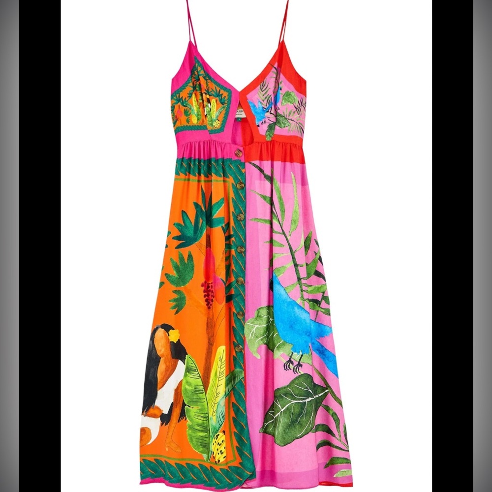 FARM Rio - Scarf Midi Cutout Dress